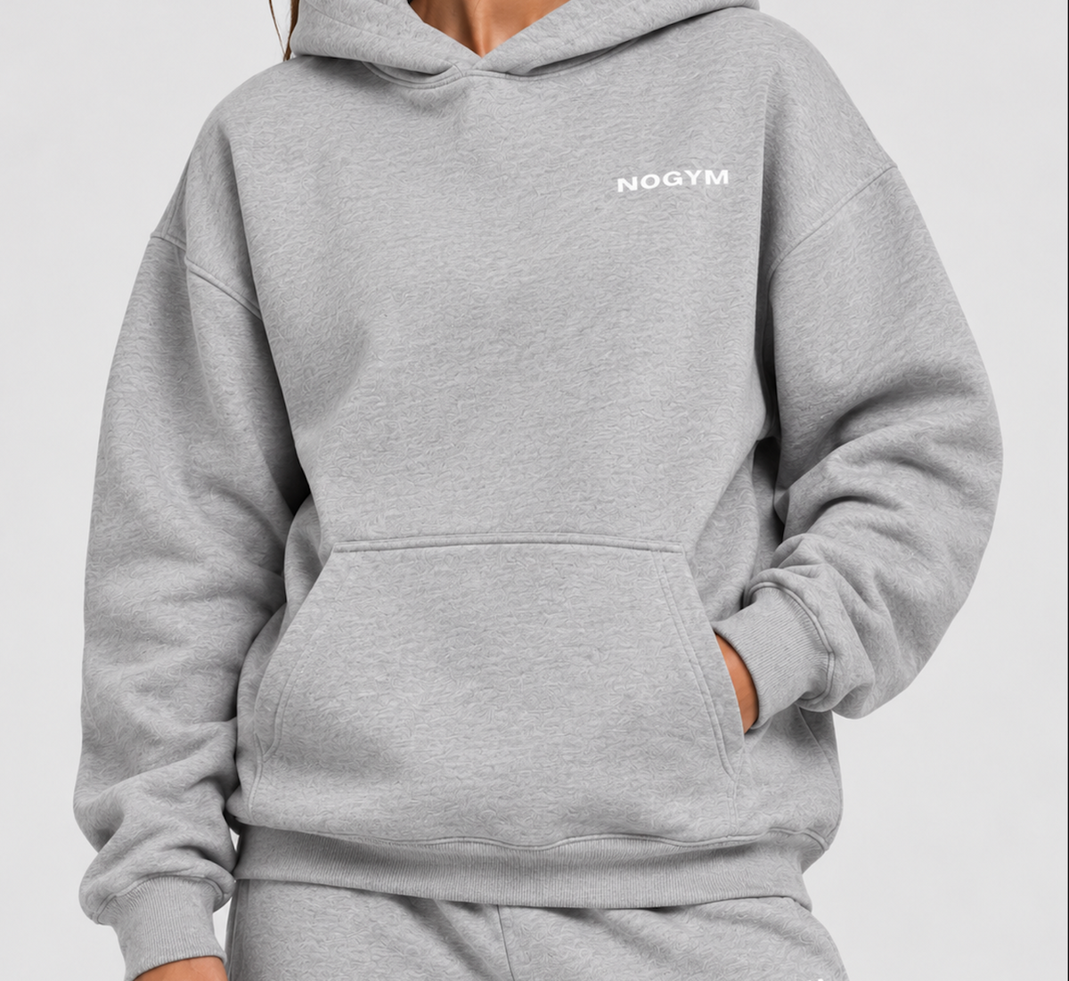 SWEAT FEMMES NO EXCUSES - GRIS CHINÉ