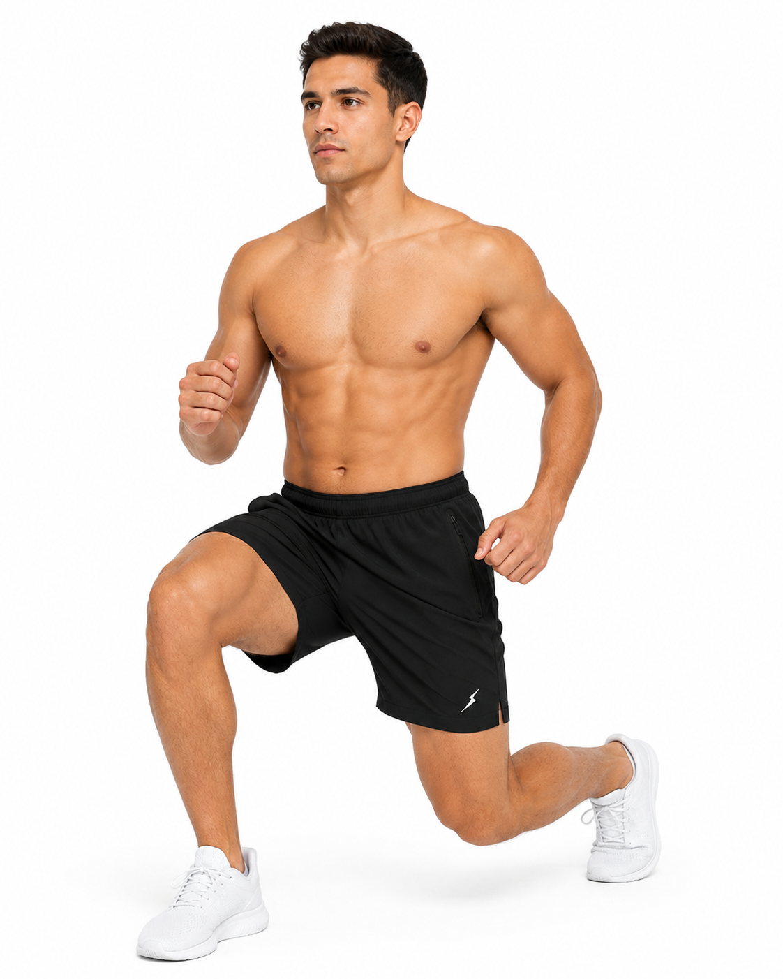 SHORTS ZIPPÉS ÉCLAIR – NOIR
