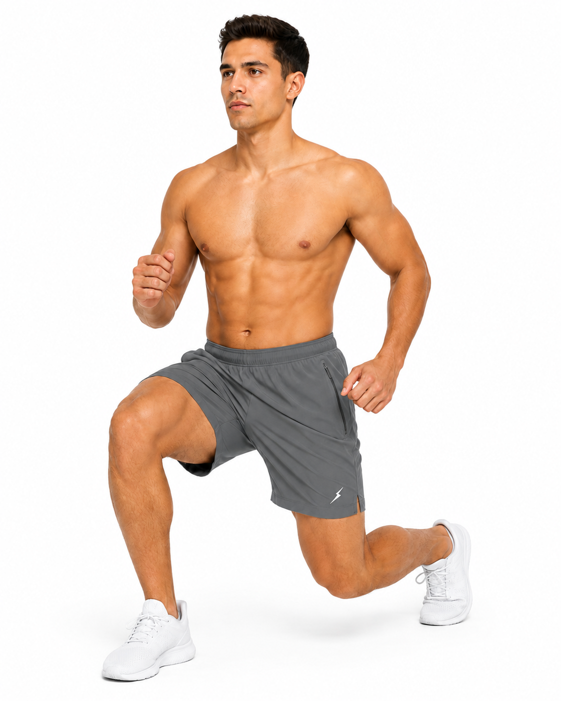 SHORTS ZIPPÉS ÉCLAIR – GRIS