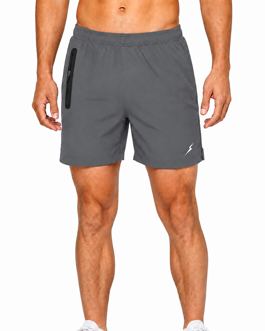 SHORTS ZIPPÉS ÉCLAIR – GRIS