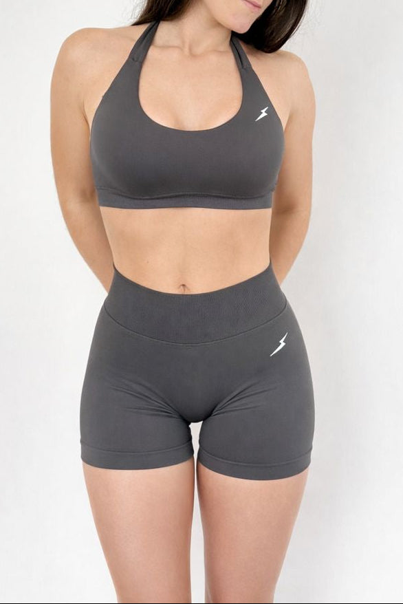 SHORTS SCRUNCH ÉCLAIR – GRIS