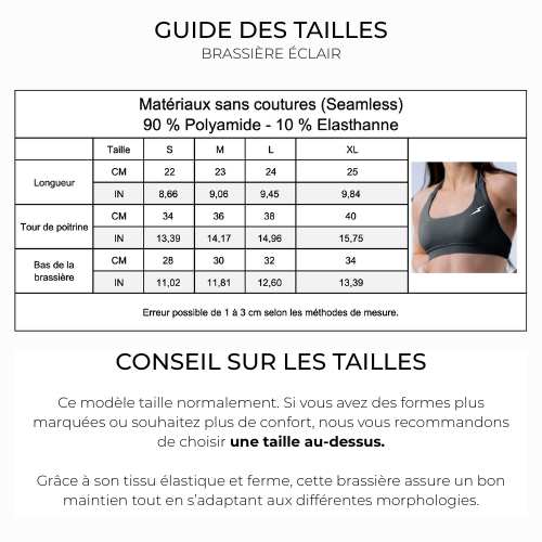 BRASSIÈRE ÉCLAIR – NOIR