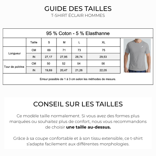 T-SHIRTS ÉCLAIR – NOIR