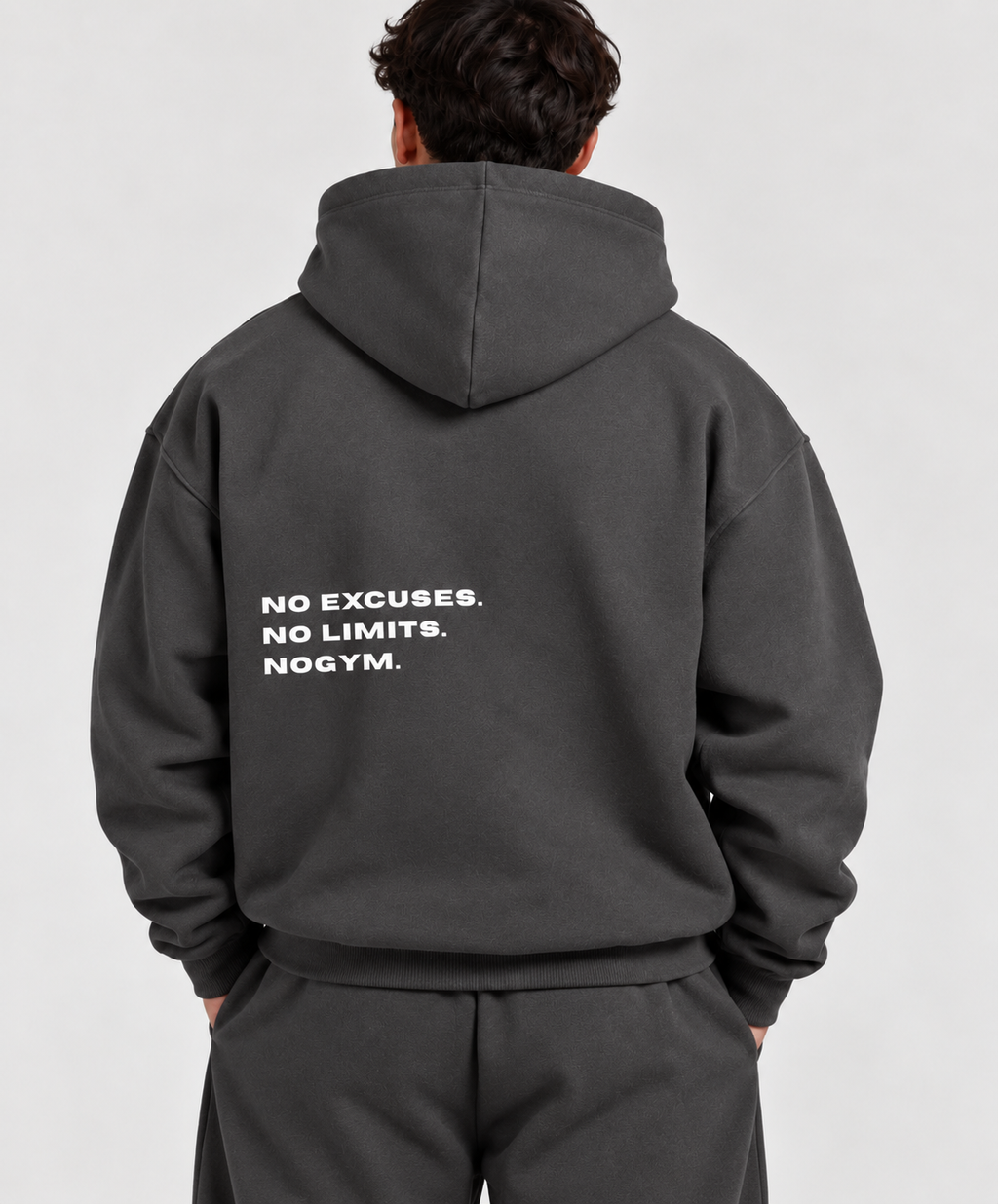SWEAT NO EXCUSES - GRIS FONCÉ