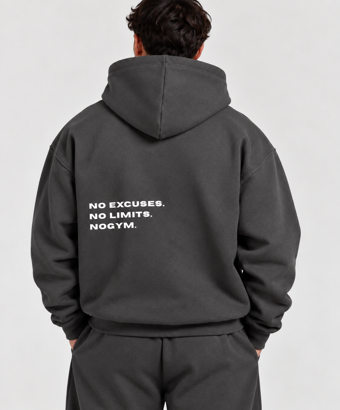 SWEAT NO EXCUSES - GRIS FONCÉ