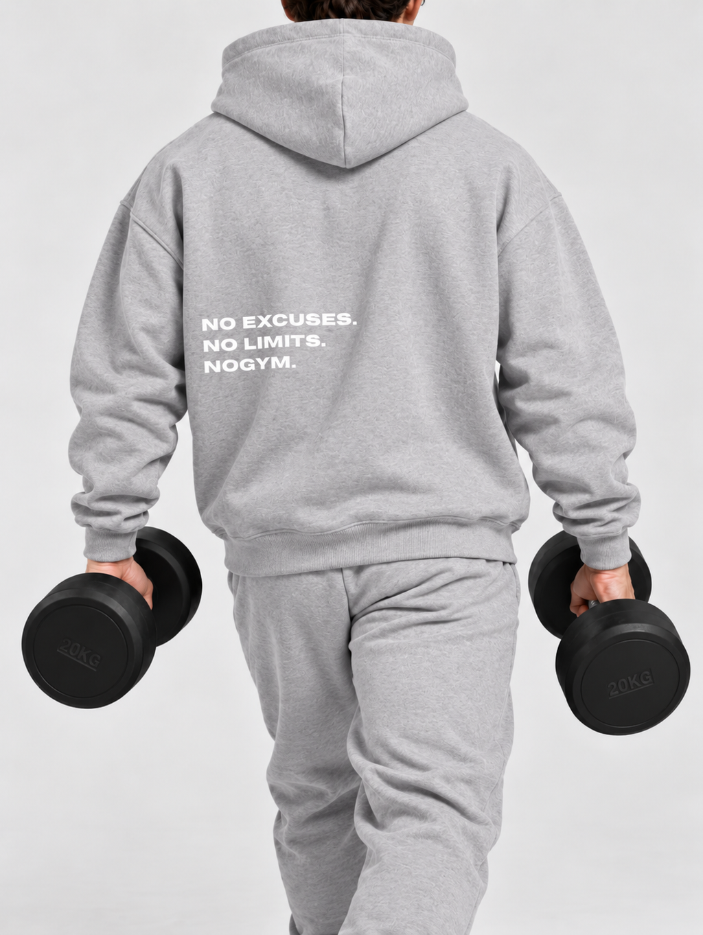SWEAT NO EXCUSES - GRIS CHINÉ