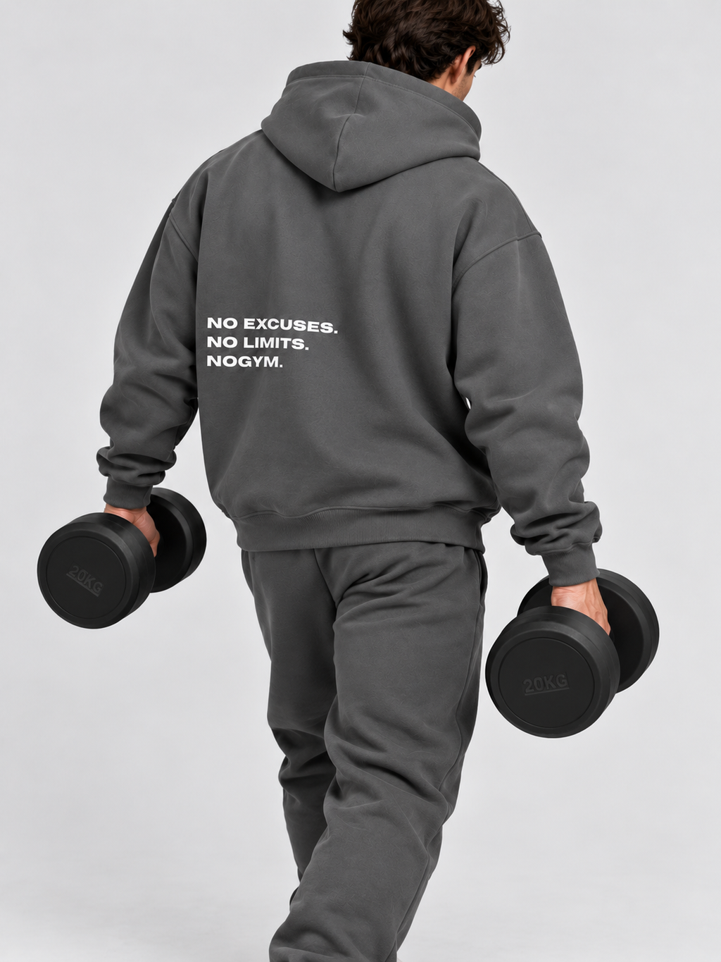 SWEAT NO EXCUSES - GRIS FONCÉ