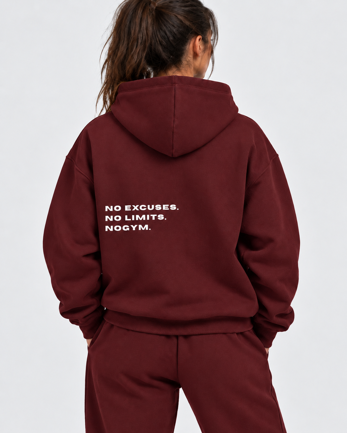 SWEAT FEMMES NO EXCUSES - BORDEAUX